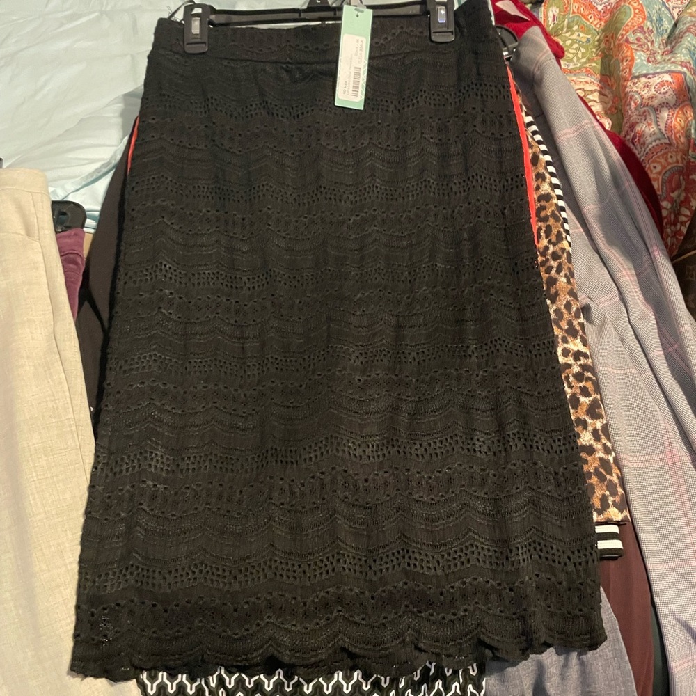 Lana Lace detail pencil skirt